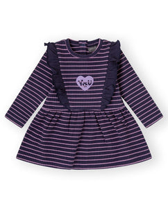 CANADA HOUSE <BR>
Striped Dress <BR>
Purple <BR>