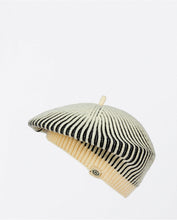 Load image into Gallery viewer, SURKANA &lt;BR&gt;
Striped knitted beret &lt;BR&gt;
Cream &amp; Black &lt;BR&gt;
