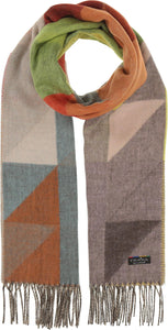 FRAAS <BR>
Cashmink scarf with geometric design <BR>
Multi <BR>