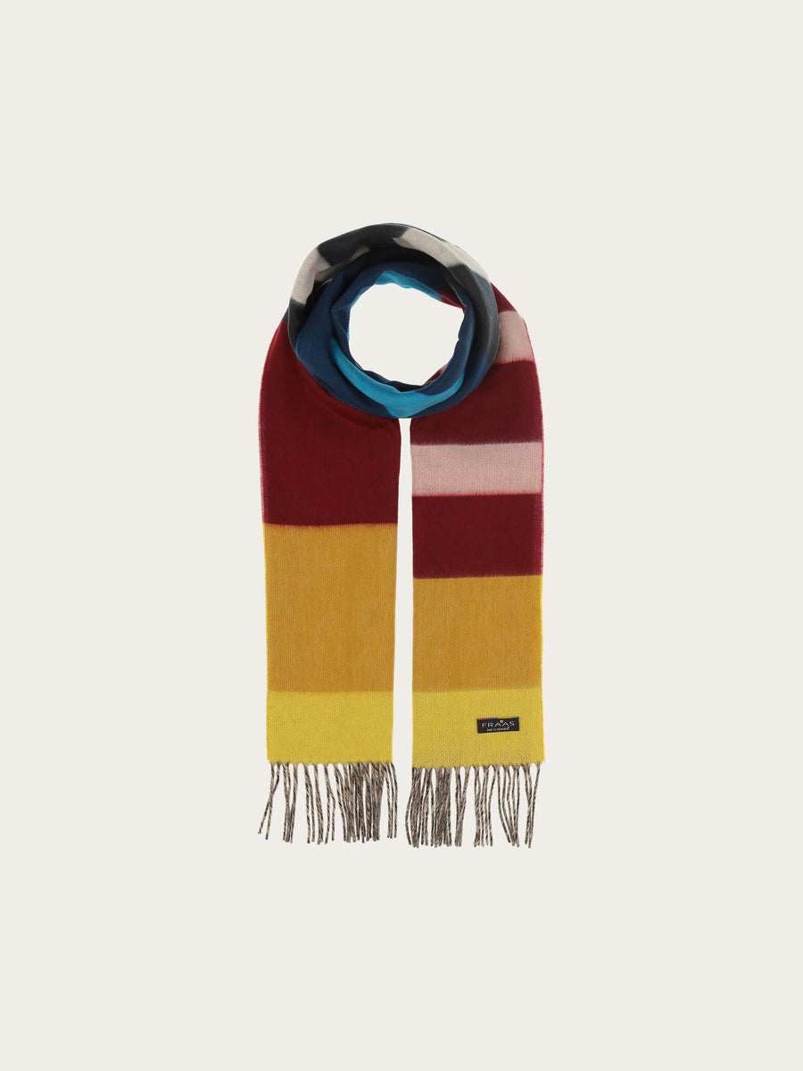 FRAAS <BR>
Cashmink scarf with stripe design <BR>
Multi <BR>