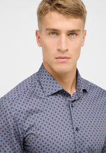 Load image into Gallery viewer, ETERNA &lt;BR&gt;
Printed Slim Fit Long Sleeve Shirt &lt;BR&gt;
Dark Blue &lt;BR&gt;
