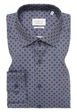 Load image into Gallery viewer, ETERNA &lt;BR&gt;
Printed Slim Fit Long Sleeve Shirt &lt;BR&gt;
Dark Blue &lt;BR&gt;
