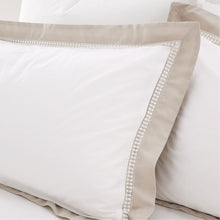 Load image into Gallery viewer, BIANCA &lt;BR&gt;
Oxford Lace Trim Duvet Set &lt;BR&gt;
Natural &lt;BR&gt;
