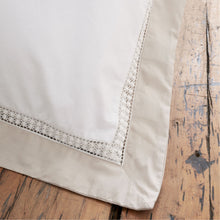 Load image into Gallery viewer, BIANCA &lt;BR&gt;
Oxford Lace Trim Duvet Set &lt;BR&gt;
Natural &lt;BR&gt;
