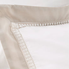 Load image into Gallery viewer, BIANCA &lt;BR&gt;
Oxford Lace Trim Duvet Set &lt;BR&gt;
Natural &lt;BR&gt;
