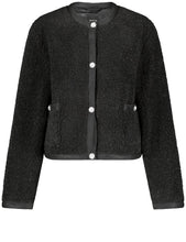 Load image into Gallery viewer, TAIFUN &lt;BR&gt;
Plush Chenille cardigan jacket &lt;BR&gt;
Black &lt;BR&gt;
