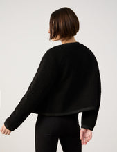 Load image into Gallery viewer, TAIFUN &lt;BR&gt;
Plush Chenille cardigan jacket &lt;BR&gt;
Black &lt;BR&gt;
