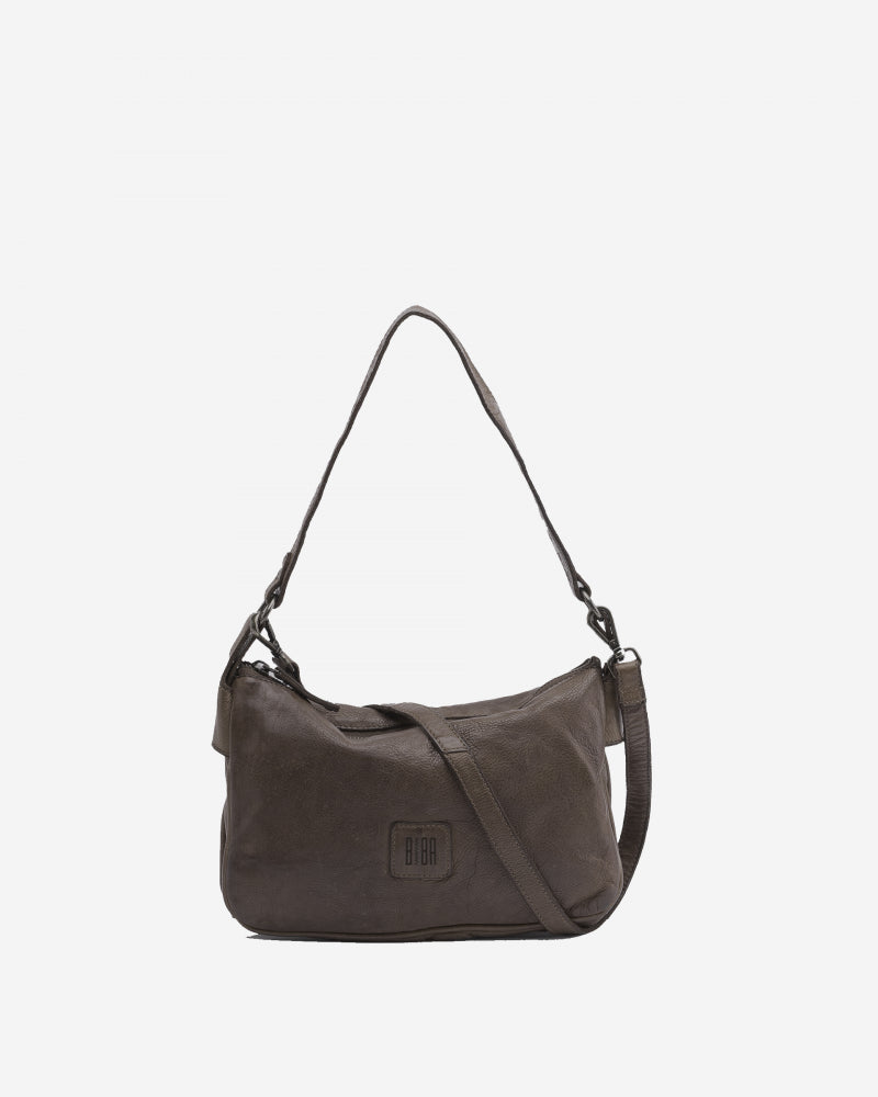 BIBA <BR>
Boston Leather shoulder bag  <BR>
Browm <BR>