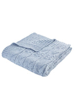 Load image into Gallery viewer, BIANCA &lt;BR&gt;
Cosy Soft Cable Knit Throw &lt;BR&gt;
Blue or Grey &lt;BR&gt;
