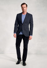 Load image into Gallery viewer, BROOK TAVERNER &lt;BR&gt;
Tailored Fit Carberry Navy Puppytooth Wool Blend Jacket &lt;BR&gt;
Navy &lt;BR&gt;
