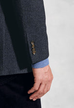 Load image into Gallery viewer, BROOK TAVERNER &lt;BR&gt;
Tailored Fit Carberry Navy Puppytooth Wool Blend Jacket &lt;BR&gt;
Navy &lt;BR&gt;
