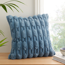 Load image into Gallery viewer, BIANCA &lt;BR&gt;
Carved Faux Fur Cushion &lt;BR&gt;
Blue or Pink Available &lt;BR&gt;
