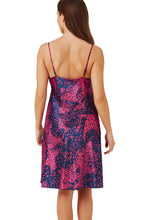 Load image into Gallery viewer, INDIGO SKY &lt;BR&gt;
Hot Cheetah Print Silky Satin Chemise &lt;BR&gt;
Teal or Cerise available &lt;BR&gt;
