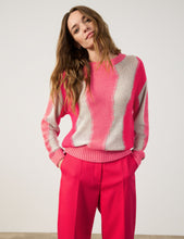 Load image into Gallery viewer, TAIFUN &lt;BR&gt;
Jumper with a colourful pattern &lt;BR&gt;
Sand &amp; Coral mix
