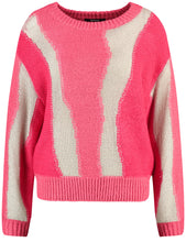 Load image into Gallery viewer, TAIFUN &lt;BR&gt;
Jumper with a colourful pattern &lt;BR&gt;
Sand &amp; Coral mix
