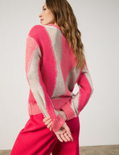 Load image into Gallery viewer, TAIFUN &lt;BR&gt;
Jumper with a colourful pattern &lt;BR&gt;
Sand &amp; Coral mix
