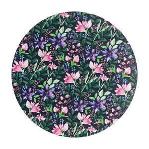 DENBY <BR>
Set of 6 Dark Floral Round Mat & Coasters