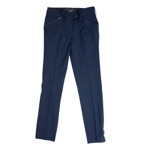 SCHOOL TROUSERS <BR>
Portofino Narrow Leg, Zip Pocket, Girls Trousers <BR>
Navy & Grey <BR>