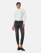 Load image into Gallery viewer, TAIFUN &lt;BR&gt;
7/8-length jeans in a slim fit with stud embellishment &lt;BR&gt;
Grey &lt;BR&gt;
