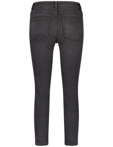 TAIFUN <BR>
7/8-length jeans in a slim fit with stud embellishment <BR>
Grey <BR>