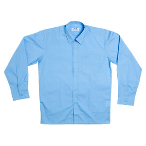 HUNTER <BR>
School Shirts<BR>
White, Blue & Grey <BR>