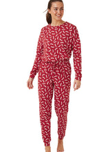 Load image into Gallery viewer, INDIGO SKY &lt;BR&gt;
Dotty Dachshund Knitted Cotton Jogger Pyjama Set &lt;BR&gt;
Red &lt;BR&gt;
