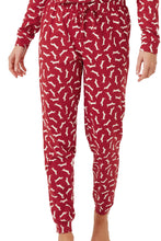 Load image into Gallery viewer, INDIGO SKY &lt;BR&gt;
Dotty Dachshund Knitted Cotton Jogger Pyjama Set &lt;BR&gt;
Red &lt;BR&gt;
