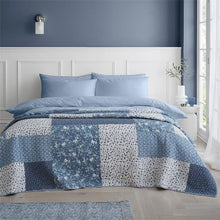 Load image into Gallery viewer, BIANCA &lt;BR&gt;
Limited Edition Patchwork Bedspread &lt;BR&gt;
Blue &lt;BR&gt;
