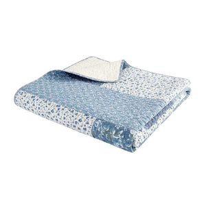 BIANCA <BR>
Limited Edition Patchwork Bedspread <BR>
Blue <BR>