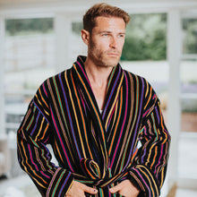 Load image into Gallery viewer, BOWN OF LONDON &lt;BR&gt;
Mozart Men&#39;s Dressing Gown &lt;BR&gt;
Striped Multi &lt;BR&gt;
