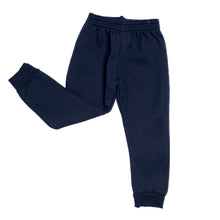 Load image into Gallery viewer, SCHOOL CUFFED JOG BOTTOMS &lt;BR&gt;
Track Suit Bottoms &lt;BR&gt;
Navy &lt;BR&gt;
