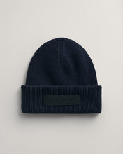 Load image into Gallery viewer, GANT &lt;BR&gt;
Cotton Ribbed Knit Beanie &lt;BR&gt;
Navy or Cream &lt;BR&gt;
