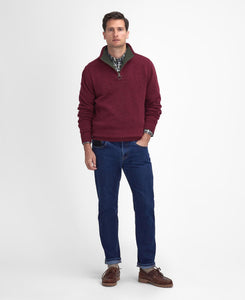 BARBOUR <BR>
Nelson Essential Half-Zip Jumper <BR>
Port <BR>