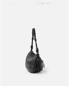 BIBA <BR>
Leather shoulder bag, Niland <BR>
Black <BR>