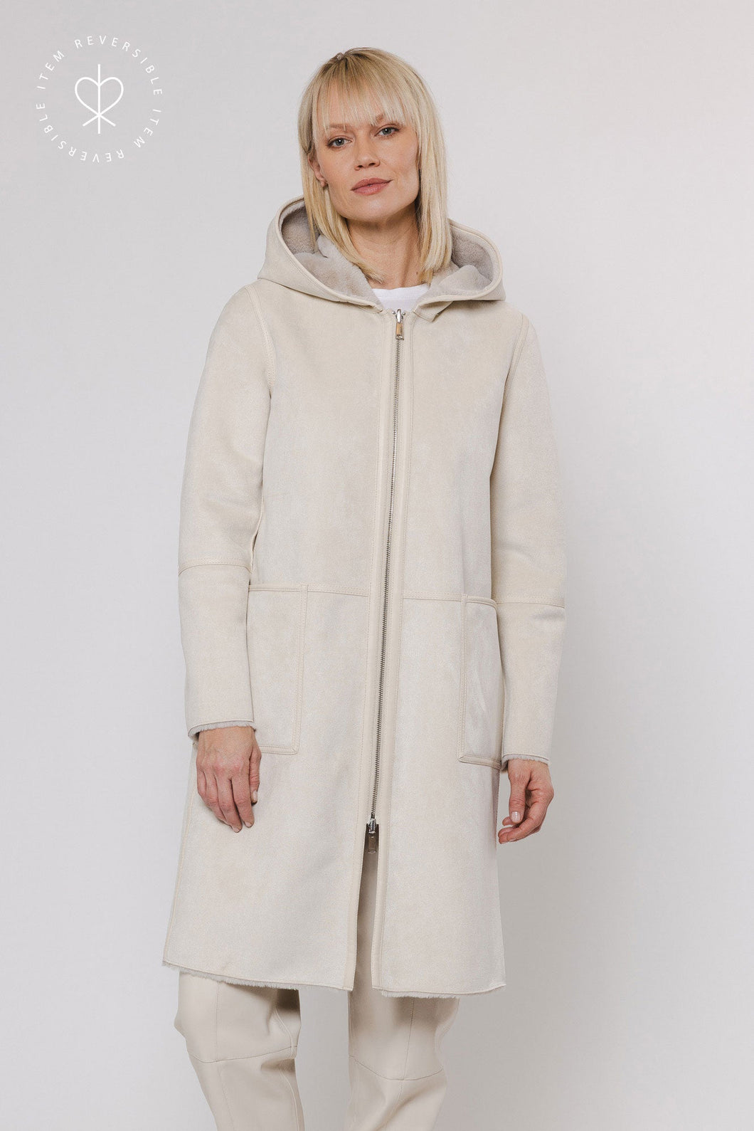 RINO & PELLE <BR>
Ova reversible coat <BR>
Birch <BR>