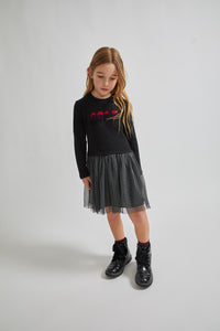 CANADA HOUSE <BR>
Rock Dress <BR>
Black <BR>