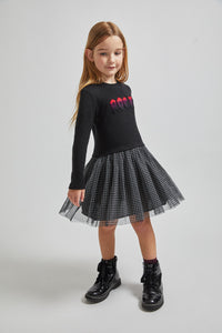 CANADA HOUSE <BR>
Rock Dress <BR>
Black <BR>