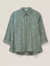 Load image into Gallery viewer, WHITE STUFF &lt;BR&gt;
Sophie Organic Cotton Shirt &lt;BR&gt;
Teal, Ivory, Green, Grey&lt;BR&gt;
