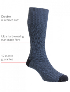 HJ SOCKS GROUPD<BR>
Indestructable Texture Socks<BR>
Blue<BR>