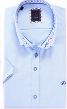 Load image into Gallery viewer, MEYER&lt;BR&gt;
Baggot Short Sleeve Shirt&lt;BR&gt;
Blue/White&lt;BR&gt;
