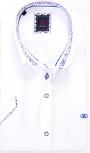 Load image into Gallery viewer, MEYER&lt;BR&gt;
Baggot Short Sleeve Shirt&lt;BR&gt;
Blue/White&lt;BR&gt;
