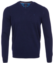 Load image into Gallery viewer, ANDRE&lt;BR&gt;
Dingle V-neck Jumper&lt;BR&gt;
Navy/Pink&lt;BR&gt;
