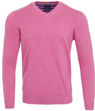 Load image into Gallery viewer, ANDRE&lt;BR&gt;
Dingle V-neck Jumper&lt;BR&gt;
Navy/Pink&lt;BR&gt;
