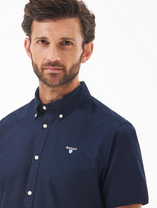 BARBOUR<BR>
Oxtwon Short Sleeve Shirt<BR>
Navy/Pink<BR>