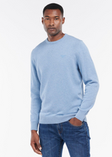 Load image into Gallery viewer, BARBOUR&lt;BR&gt;
Pima Cotton Crew Jumper&lt;BR&gt;
Light Blue/Pink&lt;BR&gt;
