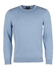 Load image into Gallery viewer, BARBOUR&lt;BR&gt;
Pima Cotton Crew Jumper&lt;BR&gt;
Light Blue/Pink&lt;BR&gt;
