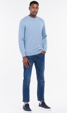 Load image into Gallery viewer, BARBOUR&lt;BR&gt;
Pima Cotton Crew Jumper&lt;BR&gt;
Light Blue/Pink&lt;BR&gt;
