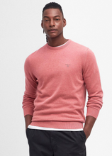 Load image into Gallery viewer, BARBOUR&lt;BR&gt;
Pima Cotton Crew Jumper&lt;BR&gt;
Light Blue/Pink&lt;BR&gt;
