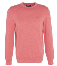 Load image into Gallery viewer, BARBOUR&lt;BR&gt;
Pima Cotton Crew Jumper&lt;BR&gt;
Light Blue/Pink&lt;BR&gt;
