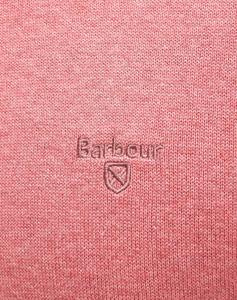 BARBOUR<BR>
Pima Cotton Crew Jumper<BR>
Light Blue/Pink<BR>